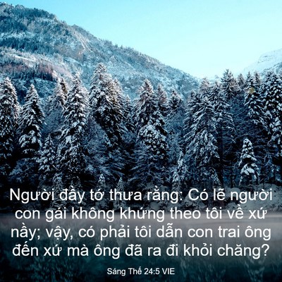 Picture 03 - Sáng Thế 24:5 VIE - Người đầy tớ thưa rằng: Có lẽ - Bible Verse Picture