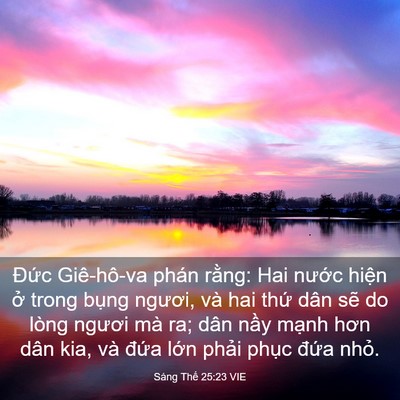 Picture 03 - Sáng Thế 25:23 VIE - Đức Giê-hô-va phán rằng: Hai nước - Bible Verse Picture