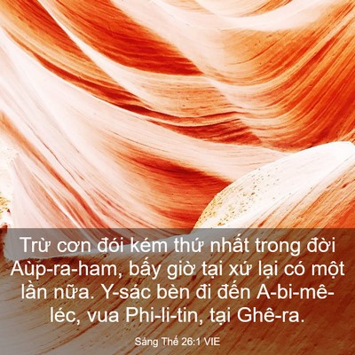 Picture 03 - Sáng Thế 26:1 VIE - Trừ cơn đói kém thứ nhất trong đời - Bible Verse Picture