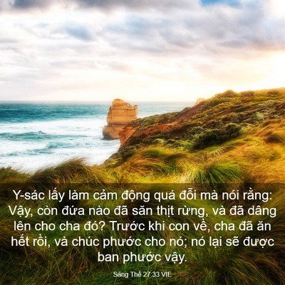 Picture 03 - Sáng Thế 27:33 VIE - Y-sác lấy làm cảm động quá đỗi mà - Bible Verse Picture