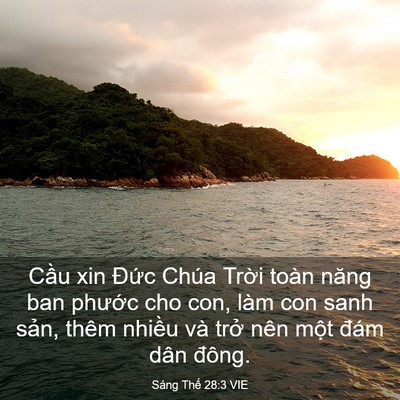 Picture 03 - Sáng Thế 28:3 VIE - Cầu xin Đức Chúa Trời toàn năng ban - Bible Verse Picture