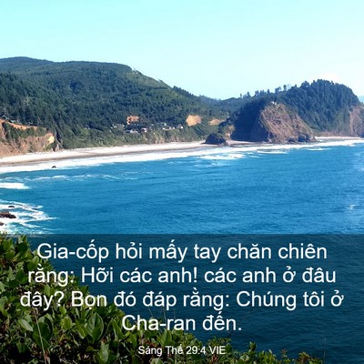Picture 03 - Sáng Thế 29:4 VIE - Gia-cốp hỏi mấy tay chăn chiên rằng: - Bible Verse Picture