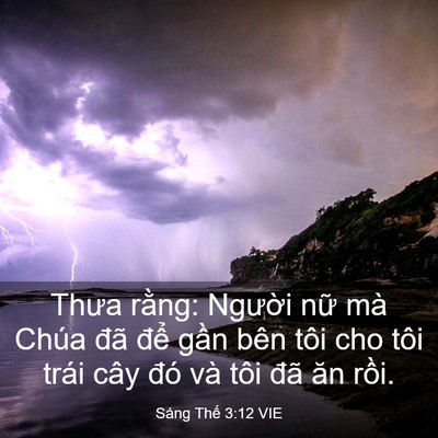 Picture 03 - Sáng Thế 3:12 VIE - Thưa rằng: Người nữ mà Chúa đã để - Bible Verse Picture