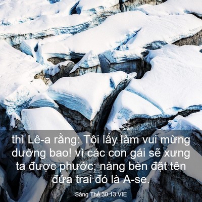 Picture 03 - Sáng Thế 30:13 VIE - thì Lê-a rằng: Tôi lấy làm vui mừng - Bible Verse Picture