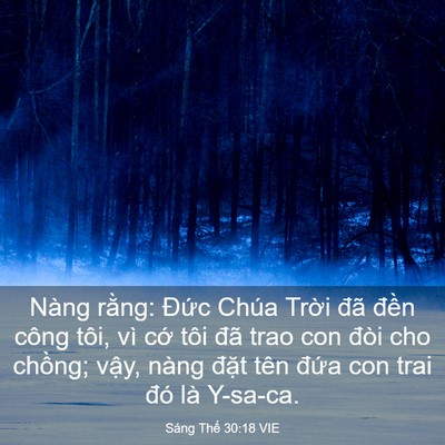 Picture 03 - Sáng Thế 30:18 VIE - Nàng rằng: Đức Chúa Trời đã đền - Bible Verse Picture