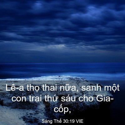 Picture 03 - Sáng Thế 30:19 VIE - Lê-a thọ thai nữa, sanh một con trai thứ - Bible Verse Picture