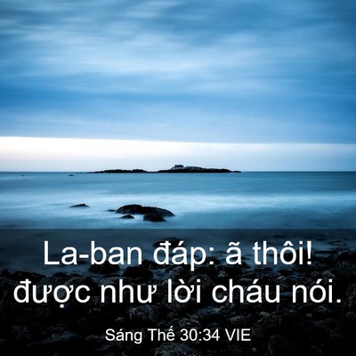 Picture 03 - Sáng Thế 30:34 VIE - La-ban đáp: ã thôi! được như lời cháu - Bible Verse Picture