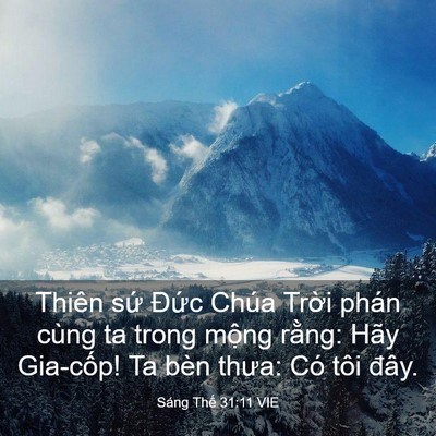 Picture 03 - Sáng Thế 31:11 VIE - Thiên sứ Đức Chúa Trời phán cùng ta - Bible Verse Picture