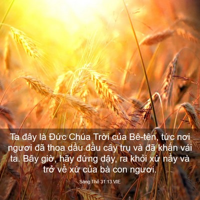 Picture 03 - Sáng Thế 31:13 VIE - Ta đây là Đức Chúa Trời của Bê-tên, - Bible Verse Picture