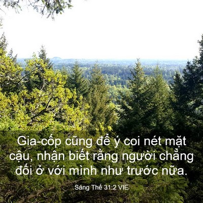 Picture 03 - Sáng Thế 31:2 VIE - Gia-cốp cũng để ý coi nét mặt cậu, - Bible Verse Picture