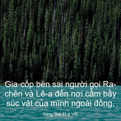 Picture 03 - Sáng Thế 31:4 VIE - Gia-cốp bèn sai người gọi Ra-chên và - Bible Verse Picture