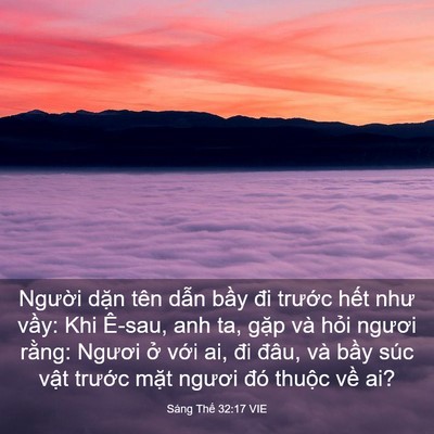 Picture 03 - Sáng Thế 32:17 VIE - Người dặn tên dẫn bầy đi trước - Bible Verse Picture