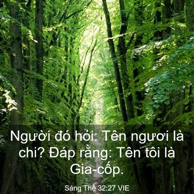 Picture 03 - Sáng Thế 32:27 VIE - Người đó hỏi: Tên ngươi là chi? Đáp - Bible Verse Picture