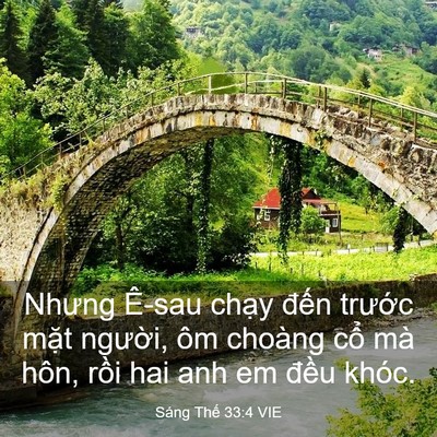 Picture 03 - Sáng Thế 33:4 VIE - Nhưng Ê-sau chạy đến trước mặt - Bible Verse Picture