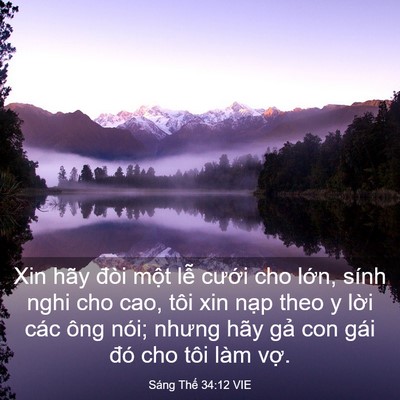 Picture 03 - Sáng Thế 34:12 VIE - Xin hãy đòi một lễ cưới cho lớn, - Bible Verse Picture