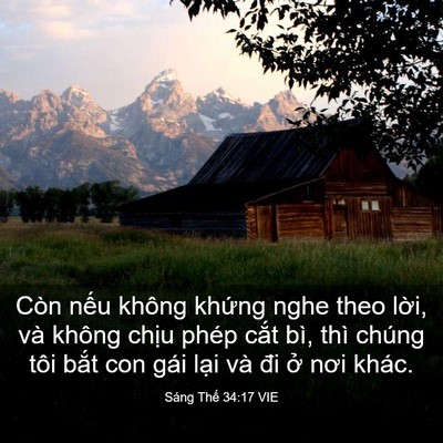 Picture 03 - Sáng Thế 34:17 VIE - Còn nếu không khứng nghe theo lời, và - Bible Verse Picture