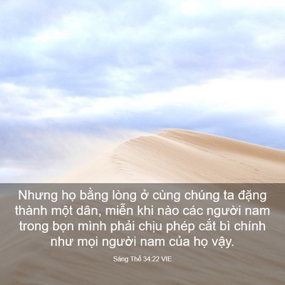 Picture 03 - Sáng Thế 34:22 VIE - Nhưng họ bằng lòng ở cùng chúng ta - Bible Verse Picture