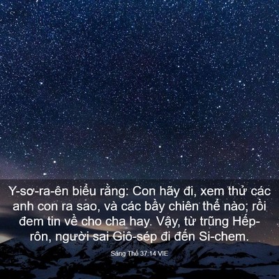 Picture 03 - Sáng Thế 37:14 VIE - Y-sơ-ra-ên biểu rằng: Con hãy đi, xem - Bible Verse Picture
