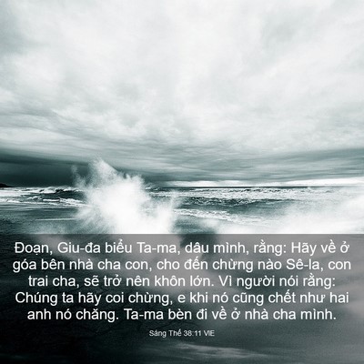 Picture 03 - Sáng Thế 38:11 VIE - Đoạn, Giu-đa biểu Ta-ma, dâu mình, - Bible Verse Picture