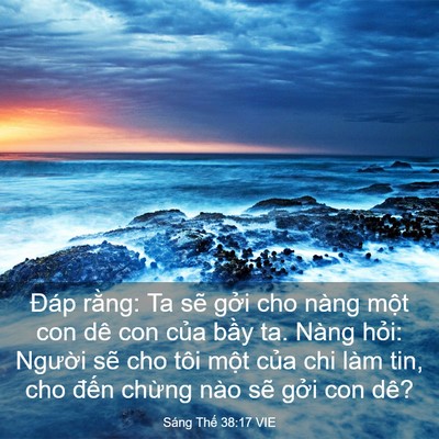 Picture 03 - Sáng Thế 38:17 VIE - Đáp rằng: Ta sẽ gởi cho nàng một con - Bible Verse Picture