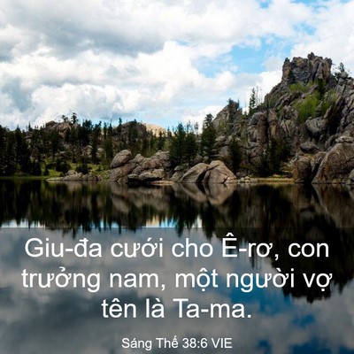 Picture 03 - Sáng Thế 38:6 VIE - Giu-đa cưới cho Ê-rơ, con trưởng nam, - Bible Verse Picture