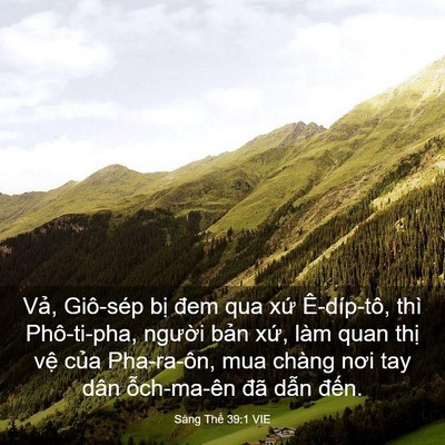 Picture 03 - Sáng Thế 39:1 VIE - Vả, Giô-sép bị đem qua xứ Ê-díp-tô, - Bible Verse Picture