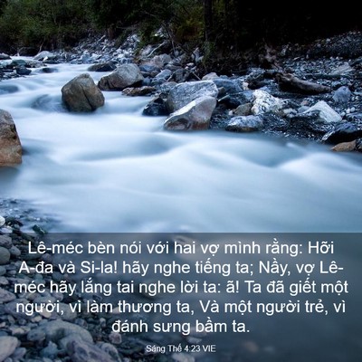 Picture 03 - Sáng Thế 4:23 VIE - Lê-méc bèn nói với hai vợ mình rằng: - Bible Verse Picture