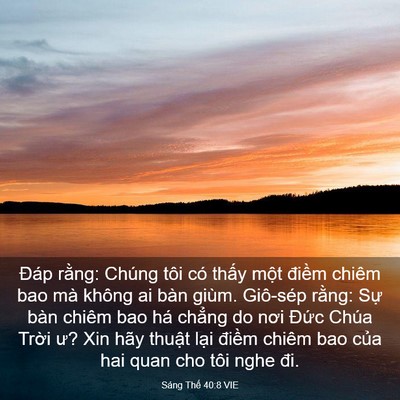 Picture 03 - Sáng Thế 40:8 VIE - Đáp rằng: Chúng tôi có thấy một - Bible Verse Picture