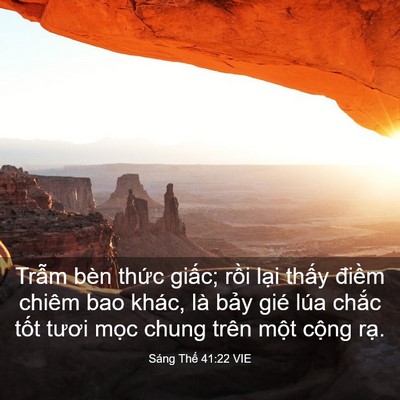Picture 03 - Sáng Thế 41:22 VIE - Trẫm bèn thức giấc; rồi lại thấy - Bible Verse Picture