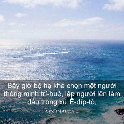 Picture 03 - Sáng Thế 41:33 VIE - Bây giờ bệ hạ khá chọn một người - Bible Verse Picture