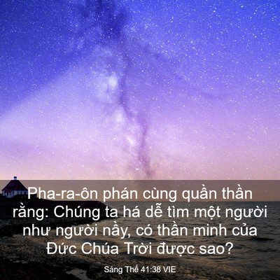 Picture 03 - Sáng Thế 41:38 VIE - Pha-ra-ôn phán cùng quần thần rằng: - Bible Verse Picture
