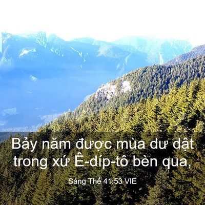 Picture 03 - Sáng Thế 41:53 VIE - Bảy năm được mùa dư dật trong xứ - Bible Verse Picture