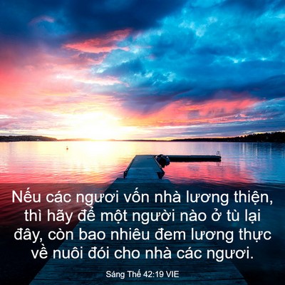 Picture 03 - Sáng Thế 42:19 VIE - Nếu các ngươi vốn nhà lương thiện, - Bible Verse Picture