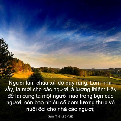 Picture 03 - Sáng Thế 42:33 VIE - Người làm chúa xứ đó dạy rằng: Làm - Bible Verse Picture