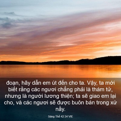 Picture 03 - Sáng Thế 42:34 VIE - đoạn, hãy dẫn em út đến cho ta. Vậy, - Bible Verse Picture