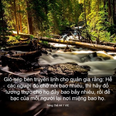 Picture 03 - Sáng Thế 44:1 VIE - Giô-sép bèn truyền lịnh cho quản gia - Bible Verse Picture