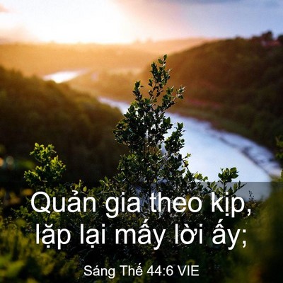 Picture 03 - Sáng Thế 44:6 VIE - Quản gia theo kịp, lặp lại mấy lời - Bible Verse Picture