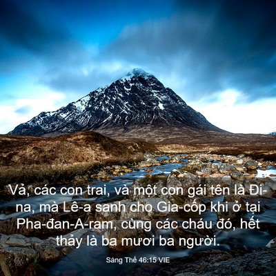 Picture 03 - Sáng Thế 46:15 VIE - Vả, các con trai, và một con gái tên là - Bible Verse Picture