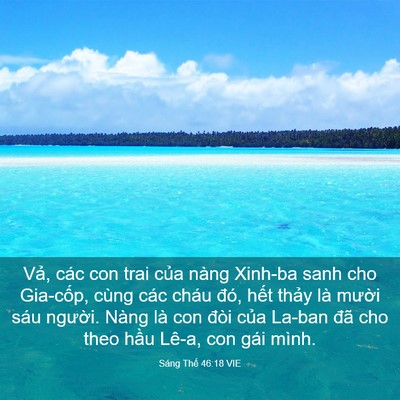 Picture 03 - Sáng Thế 46:18 VIE - Vả, các con trai của nàng Xinh-ba sanh cho - Bible Verse Picture