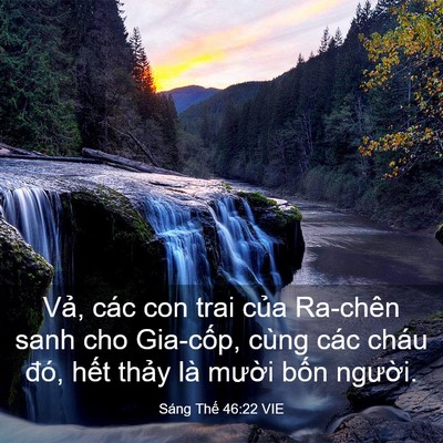 Picture 03 - Sáng Thế 46:22 VIE - Vả, các con trai của Ra-chên sanh cho - Bible Verse Picture