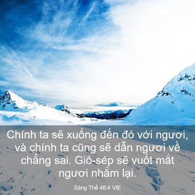 Picture 03 - Sáng Thế 46:4 VIE - Chính ta sẽ xuống đến đó với ngươi, - Bible Verse Picture