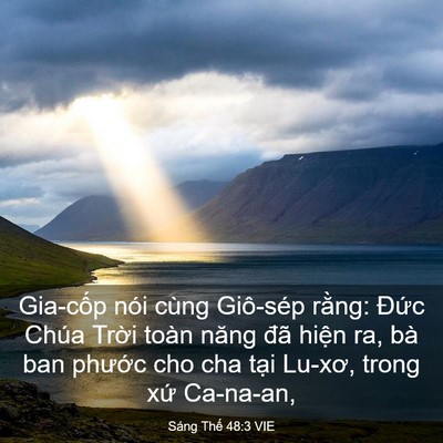 Picture 03 - Sáng Thế 48:3 VIE - Gia-cốp nói cùng Giô-sép rằng: Đức - Bible Verse Picture