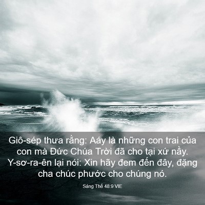 Picture 03 - Sáng Thế 48:9 VIE - Giô-sép thưa rằng: Aáy là những con trai - Bible Verse Picture