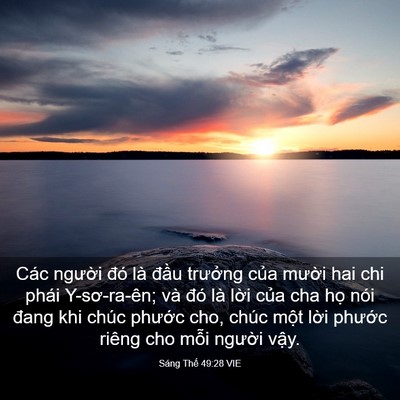 Picture 03 - Sáng Thế 49:28 VIE - Các người đó là đầu trưởng của - Bible Verse Picture
