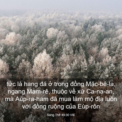 Picture 03 - Sáng Thế 49:30 VIE - tức là hang đá ở trong đồng - Bible Verse Picture