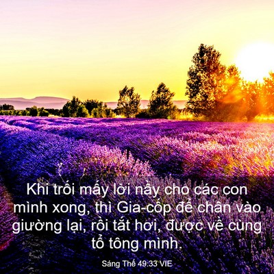 Picture 03 - Sáng Thế 49:33 VIE - Khi trối mấy lời nầy cho các con mình - Bible Verse Picture