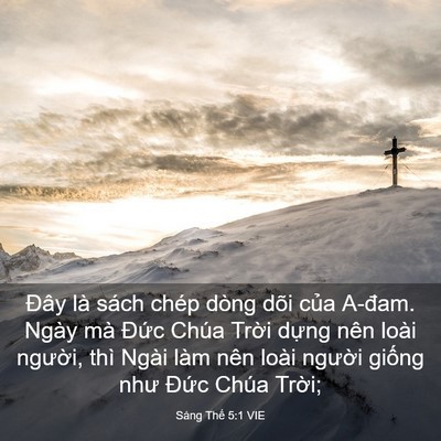 Picture 03 - Sáng Thế 5:1 VIE - Đây là sách chép dòng dõi của A-đam. - Bible Verse Picture