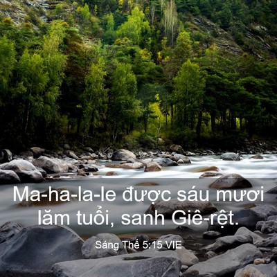 Picture 03 - Sáng Thế 5:15 VIE - Ma-ha-la-le được sáu mươi lăm tuổi, - Bible Verse Picture