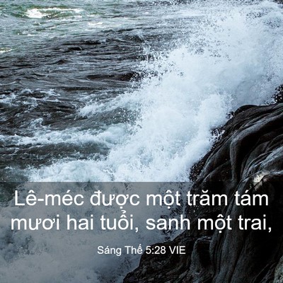 Picture 03 - Sáng Thế 5:28 VIE - Lê-méc được một trăm tám mươi hai - Bible Verse Picture