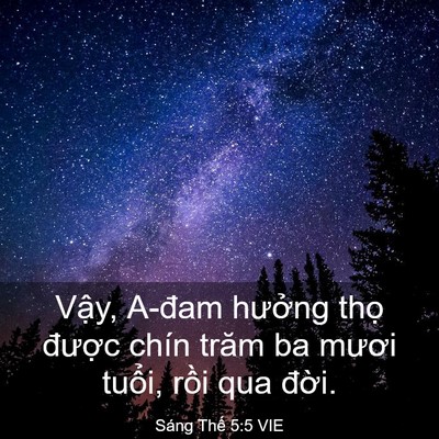 Picture 03 - Sáng Thế 5:5 VIE - Vậy, A-đam hưởng thọ được chín trăm - Bible Verse Picture